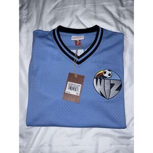 Mitchell & Ness Sporting Kansas City‎ Mesh V-Neck Shirt Men's Medium Sky Blue